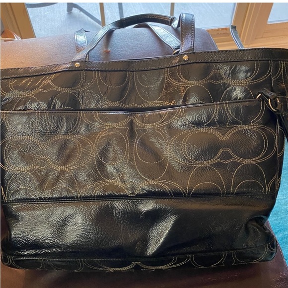 Coach 'Signature C' Patent Leather Tote - Picture 2 of 12